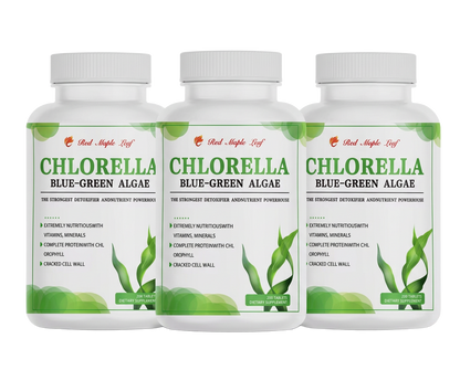 Red Maple Leaf Chlorella Tablets 3-pack